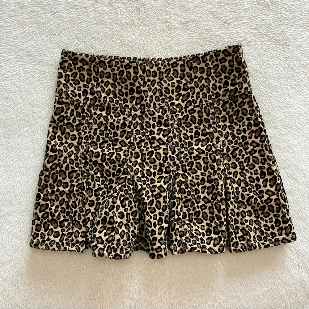 NWT Gymboree Girls Glamour Kitty Holiday 07 Skirt Skort Velvet Leopard Print 10